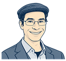 Illustrated portrait of Adam Kaufman