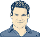 Illustrated portrait of Hannu Rajnamiemi