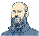Illustrated portrait of Matthew Gray